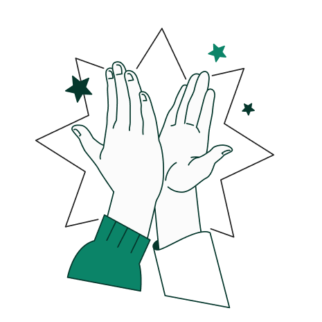 High Five Illustration - GeoEspace Success